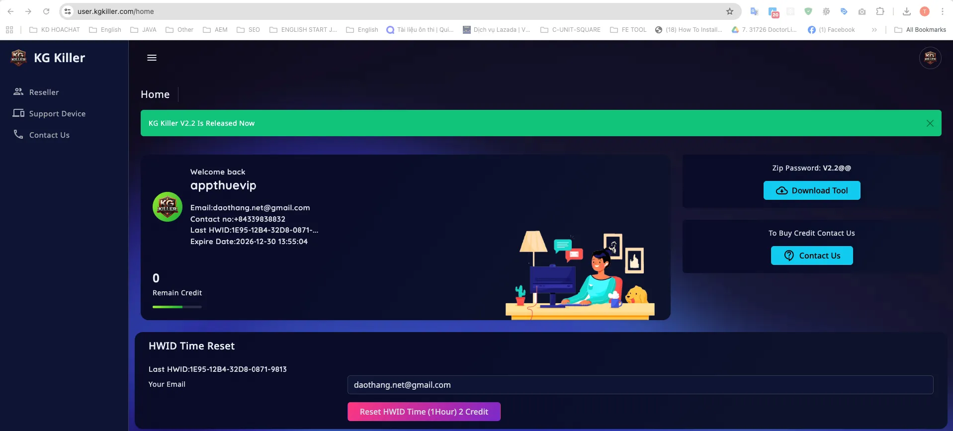 KG KILLER WEB PANEL